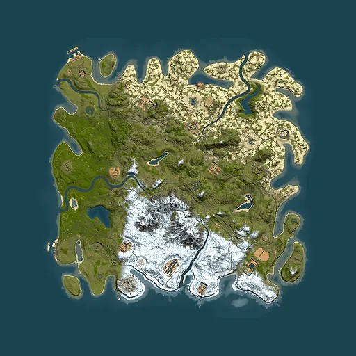 Rust map seed 1987161933, 5000x5000m top-down preview