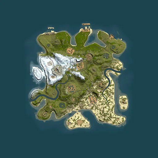 Rust map seed 1837963413, 3000x3000m top-down preview
