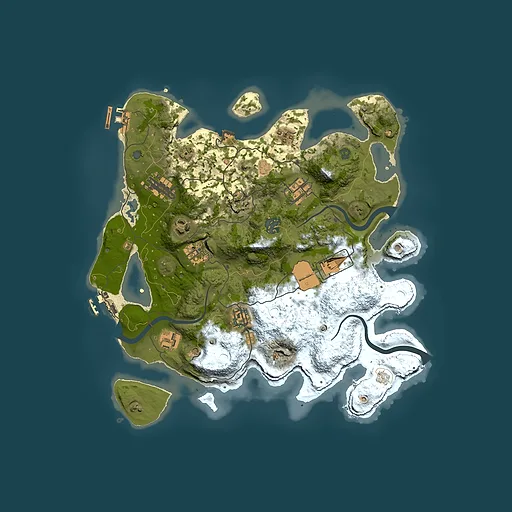 Rust map seed 713701085, 3500x3500m top-down preview
