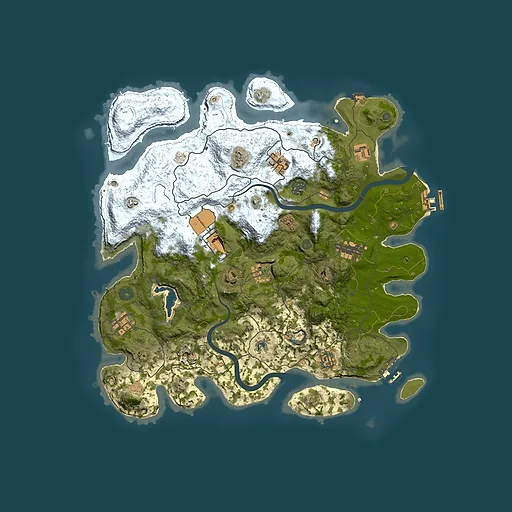Rust map seed 1316477166, 4000x4000m top-down preview