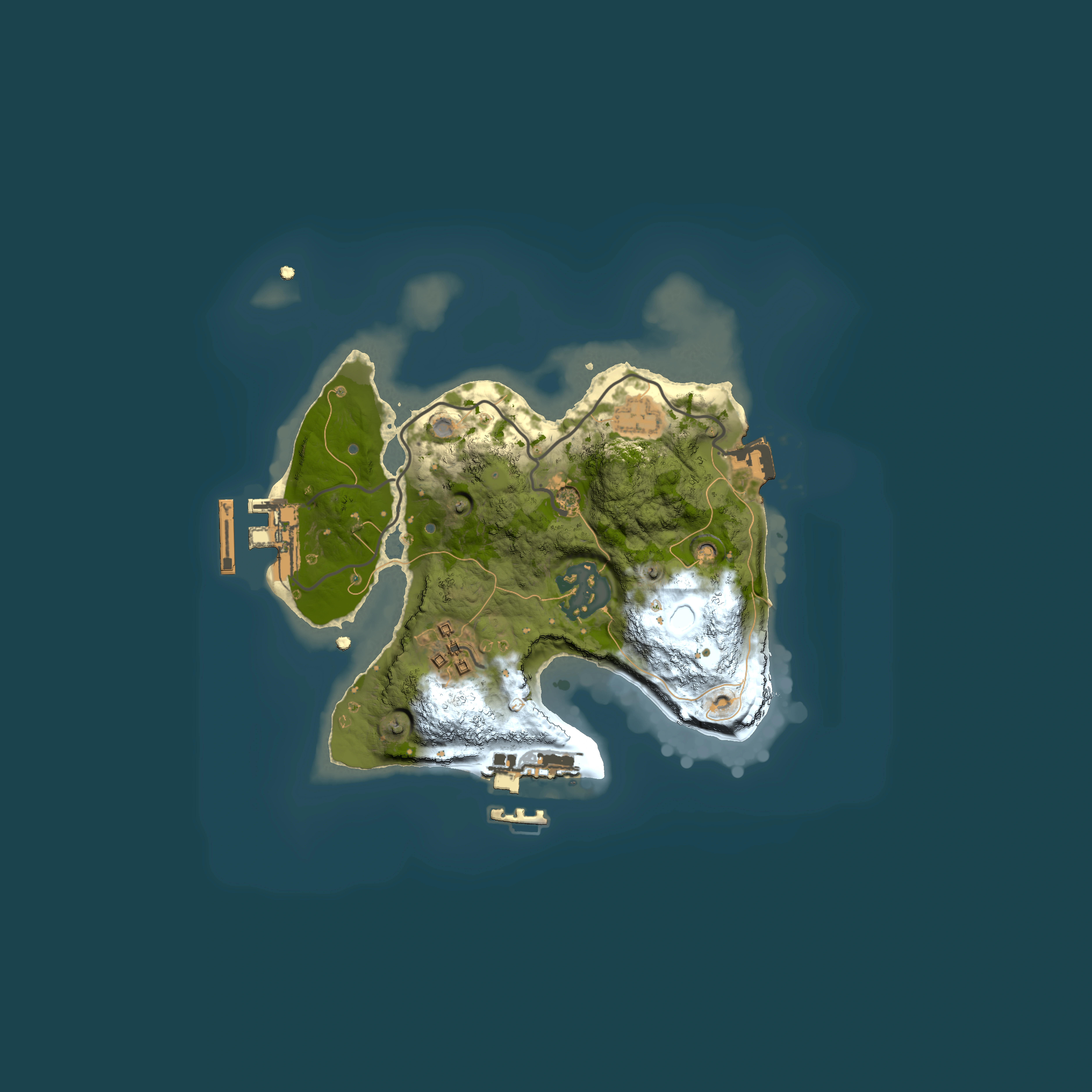 Full top-down render of Rust map seed 834867328, 2000x2000m