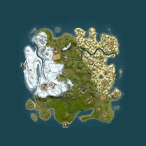 Rust map seed 1891498818, 4000x4000m top-down preview