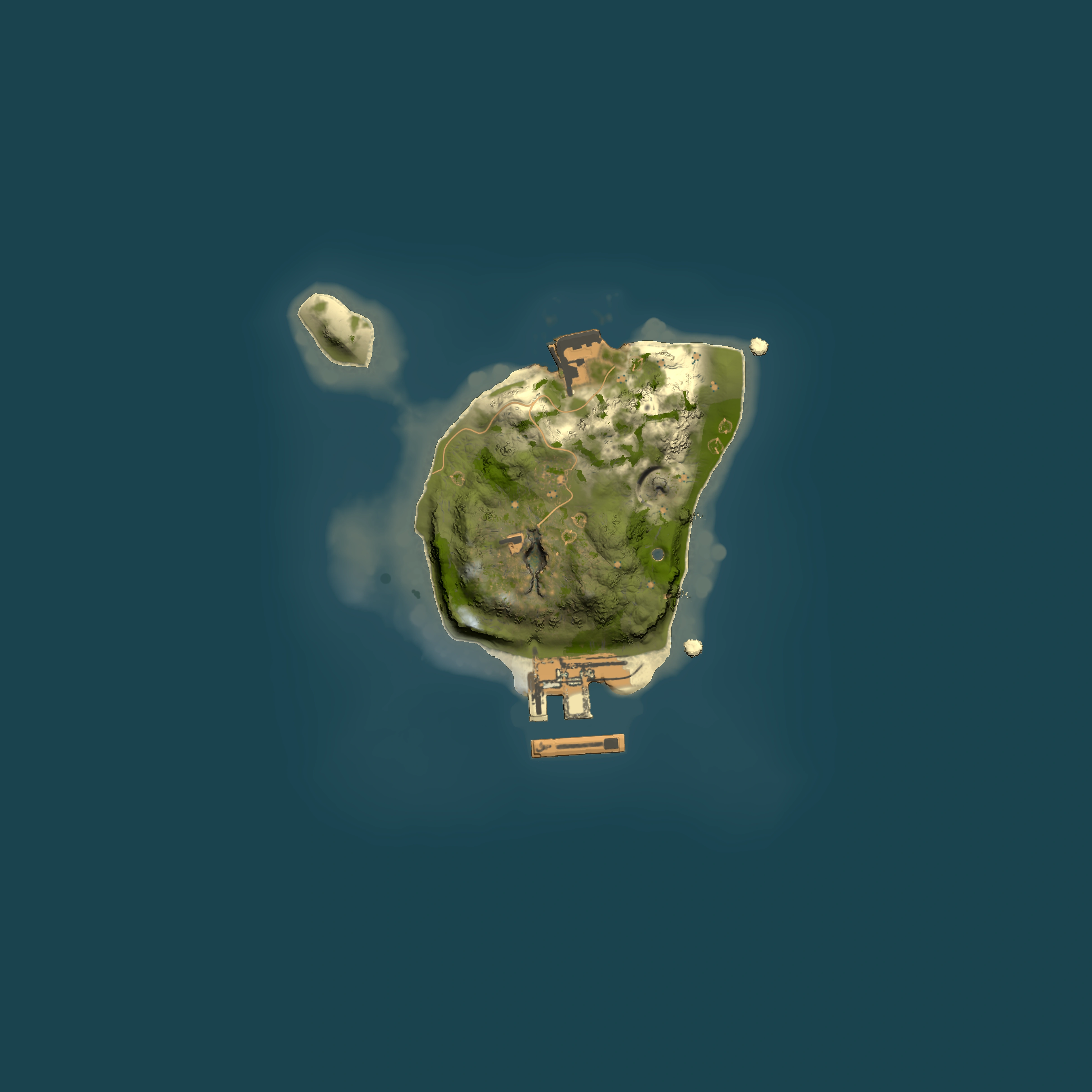 Full top-down render of Rust map seed 399718564, 1500x1500m
