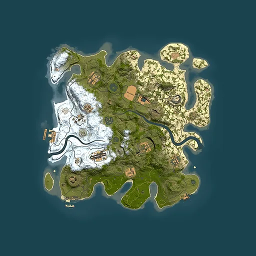 Rust map seed 1201385108, 3500x3500m top-down preview