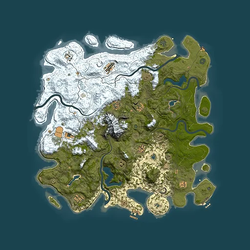 Rust map seed 1572493591, 5000x5000m top-down preview