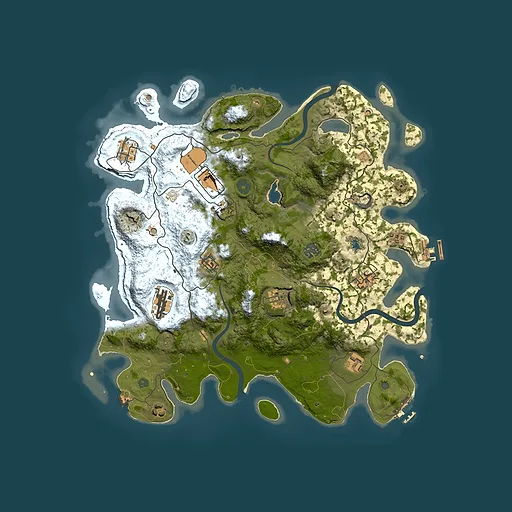 Rust map seed 14583337, 4000x4000m top-down preview
