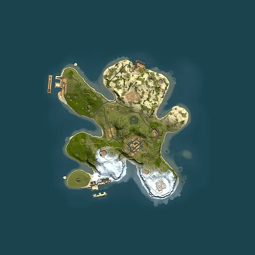 Rust map seed 822391318, 2000x2000m top-down preview