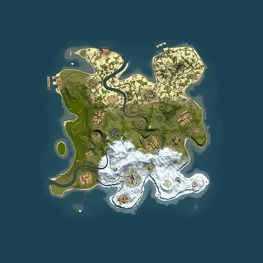 Rust map seed 820651507, 3000x3000m top-down preview