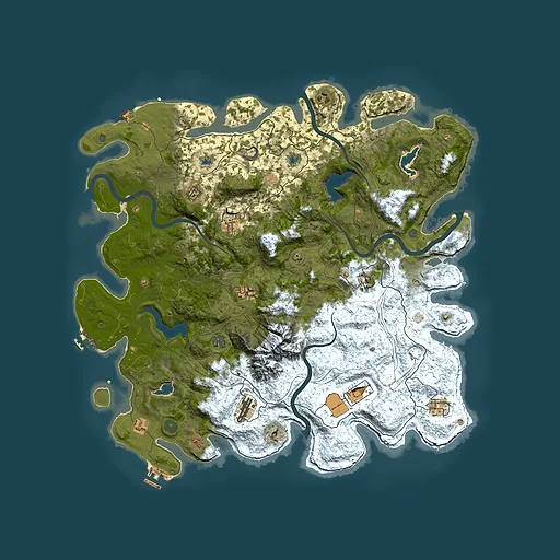 Rust map seed 768217988, 5000x5000m top-down preview