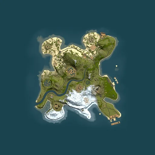 Rust map seed 2047699205, 2500x2500m top-down preview