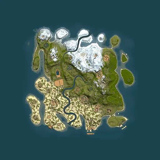 Rust map seed 335778929, 3500x3500m top-down preview