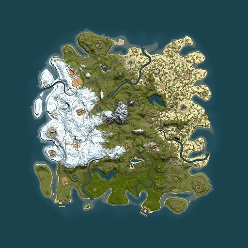 Rust map seed 380836402, 5000x5000m top-down preview