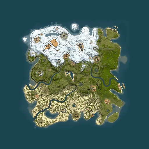 Rust map seed 1558920881, 4000x4000m top-down preview