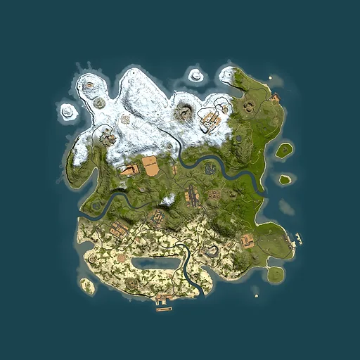 Rust map seed 783545841, 3500x3500m top-down preview