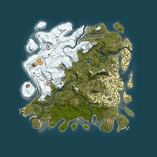 Rust map seed 713922058, 4500x4500m top-down preview