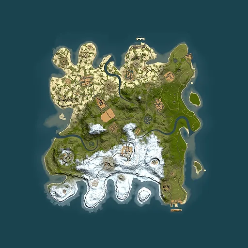 Rust map seed 175778327, 3500x3500m top-down preview