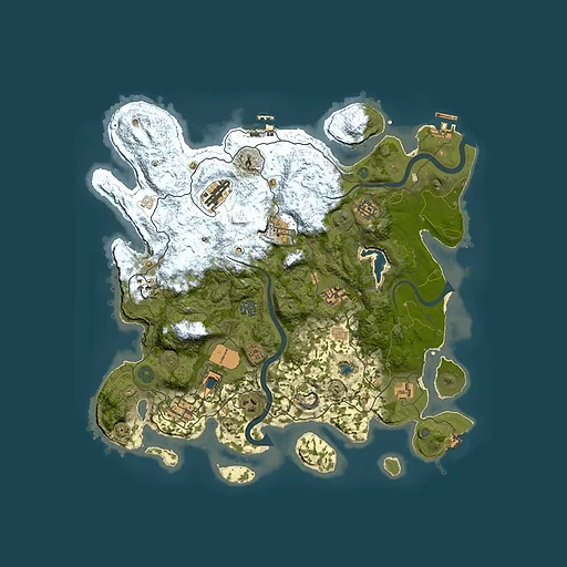 Rust map seed 164353000, 4000x4000m top-down preview