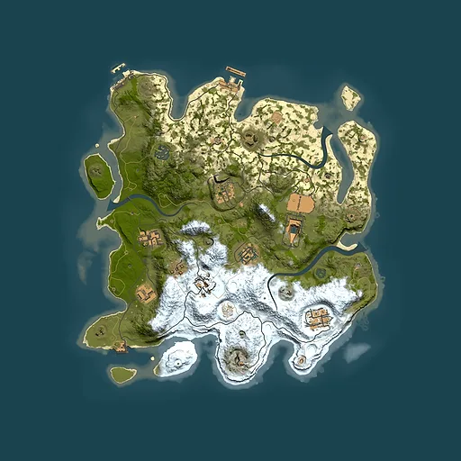 Rust map seed 936714311, 3500x3500m top-down preview