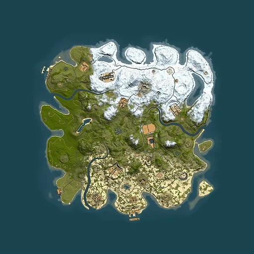 Rust map seed 993199761, 4000x4000m top-down preview
