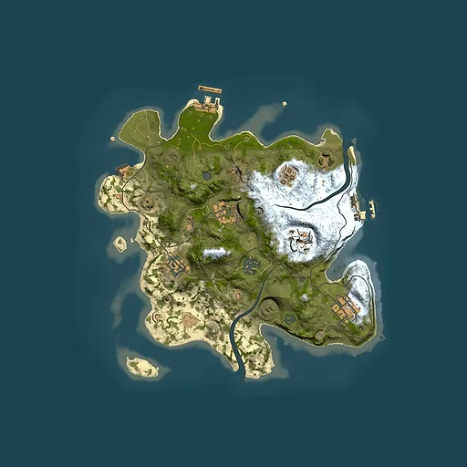 Rust map seed 438666060, 3000x3000m top-down preview