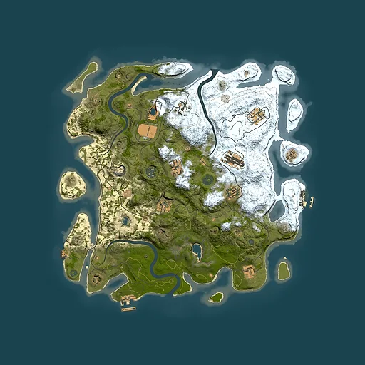 Rust map seed 1127505785, 4000x4000m top-down preview