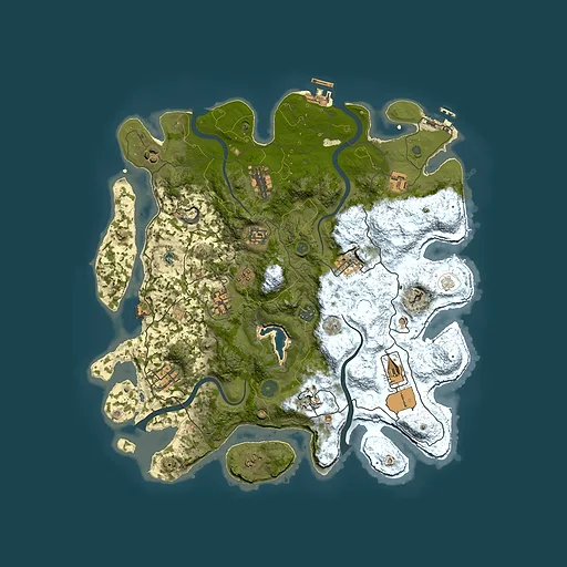 Rust map seed 239952712, 4000x4000m top-down preview