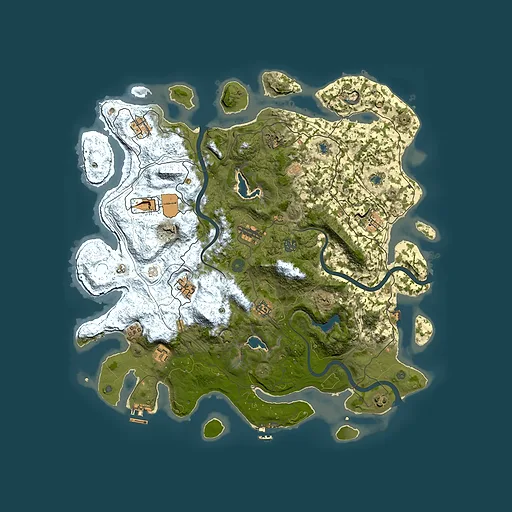 Rust map seed 860590142, 4500x4500m top-down preview