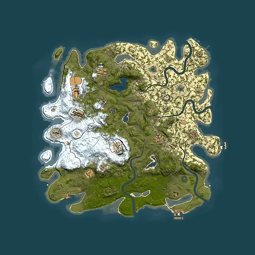 Rust map seed 1309749815, 4500x4500m top-down preview