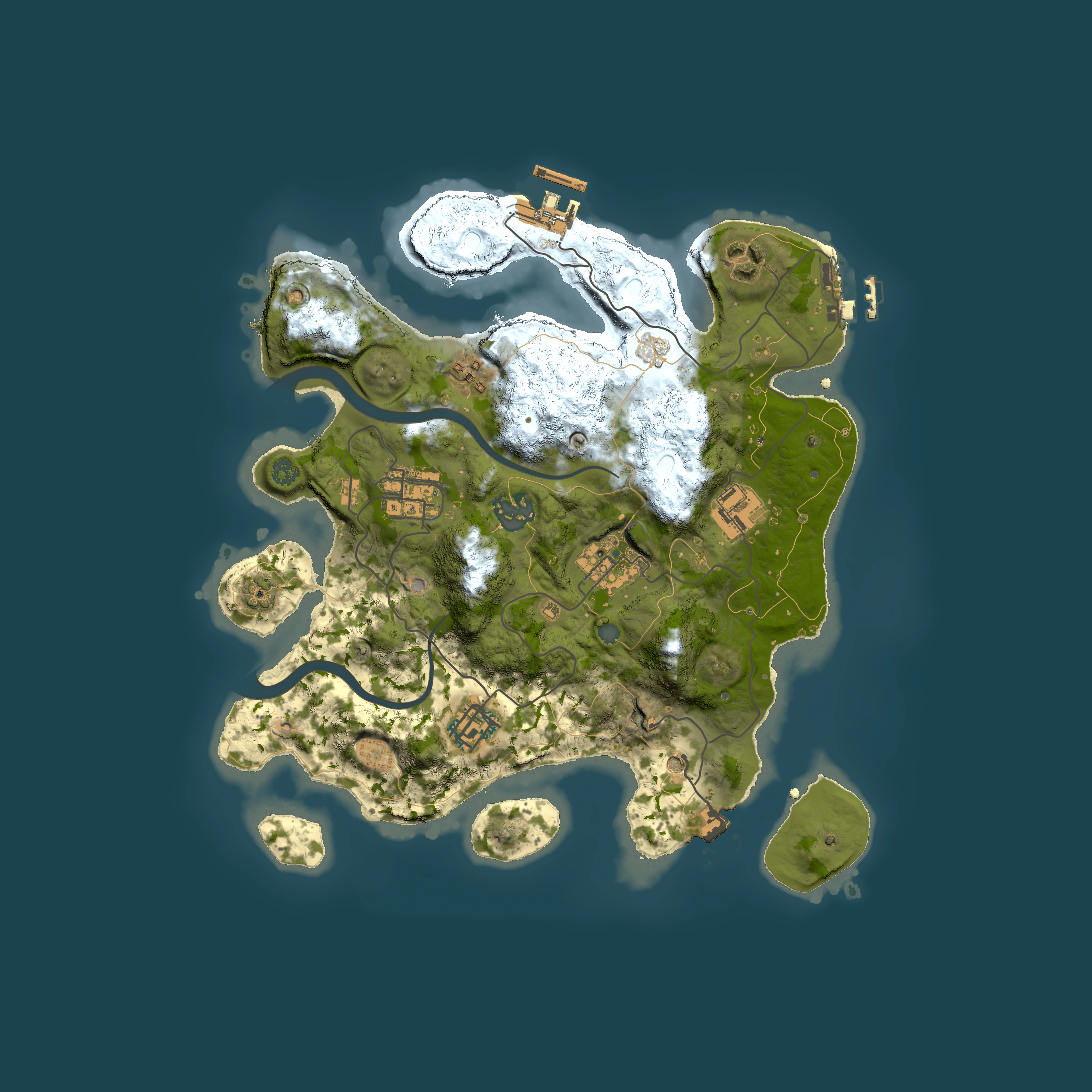 Full top-down render of Rust map seed 306139289, 3000x3000m