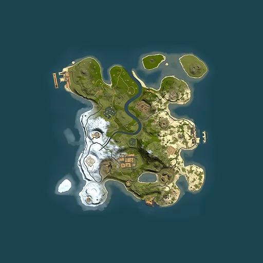 Rust map seed 1383244269, 2500x2500m top-down preview