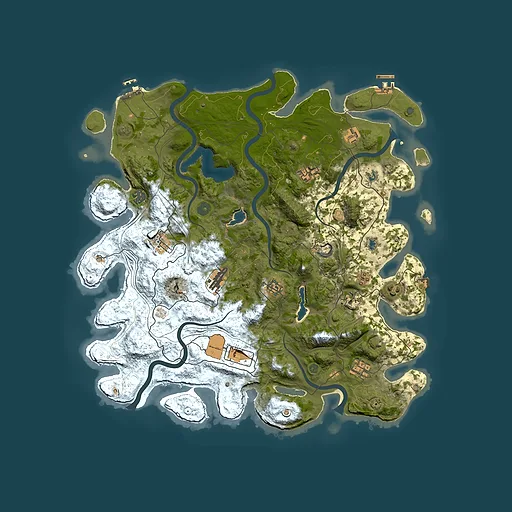 Rust map seed 1067307925, 4500x4500m top-down preview