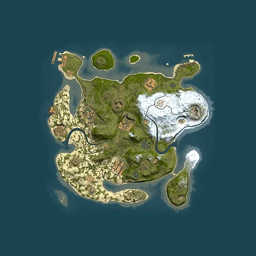 Rust map seed 1783243971, 3000x3000m top-down preview