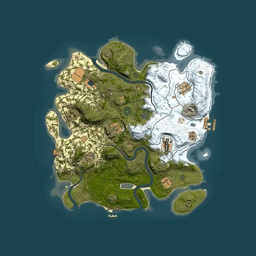 Rust map seed 1237626314, 3500x3500m top-down preview