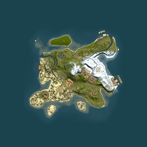 Rust map seed 233029063, 2500x2500m top-down preview