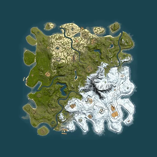 Rust map seed 699160060, 5000x5000m top-down preview