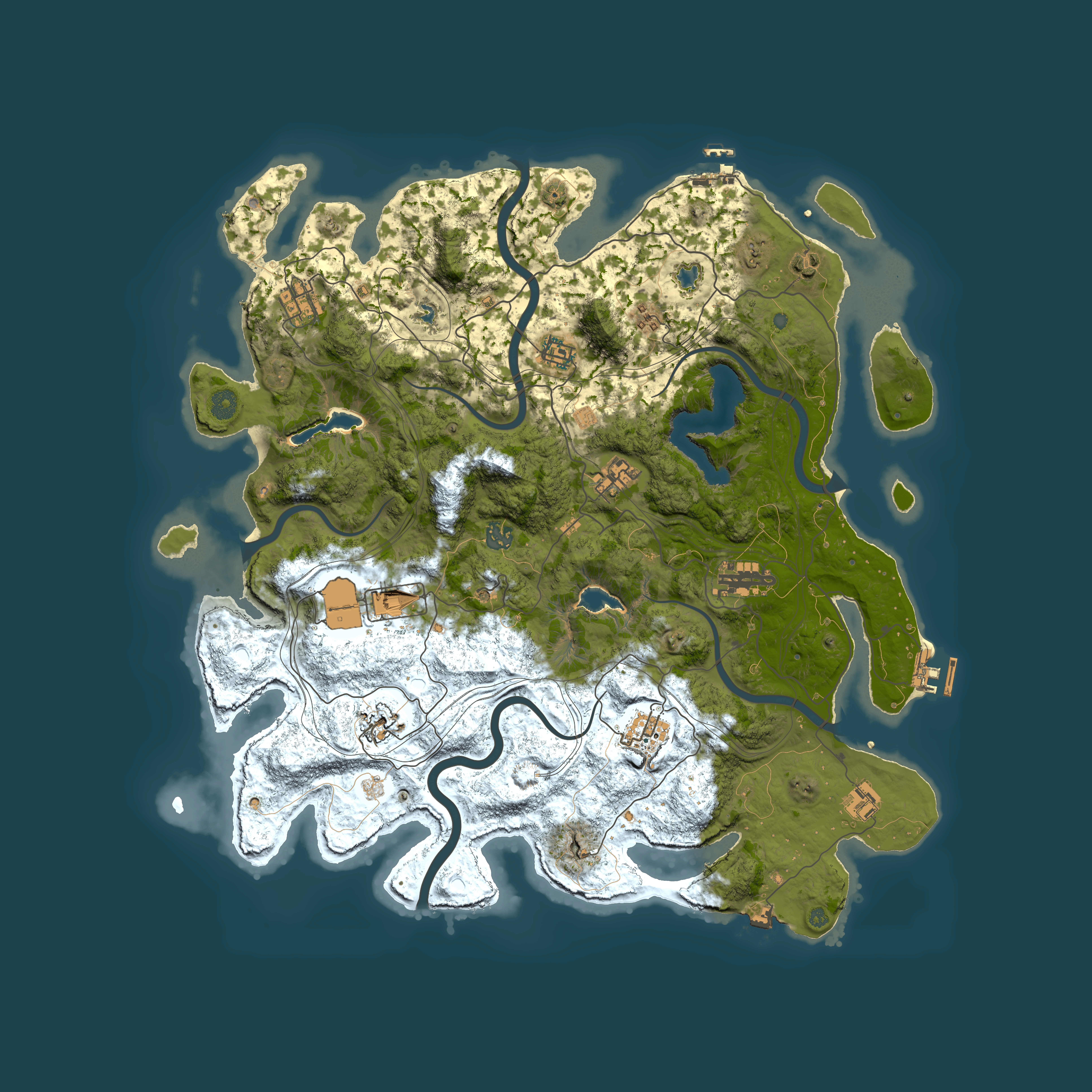 Full top-down render of Rust map seed 1148682026, 4500x4500m