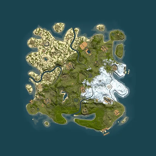 Rust map seed 737363348, 4000x4000m top-down preview