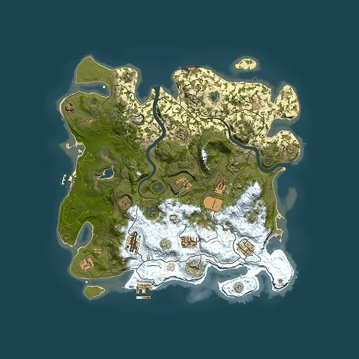 Rust map seed 997051433, 4000x4000m top-down preview