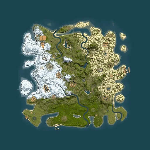 Rust map seed 130353068, 4500x4500m top-down preview