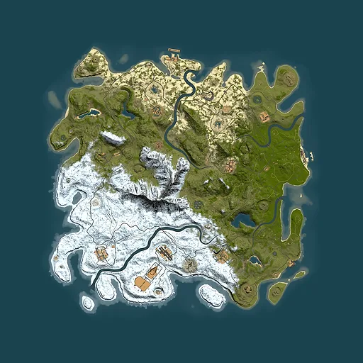 Rust map seed 516251988, 5000x5000m top-down preview