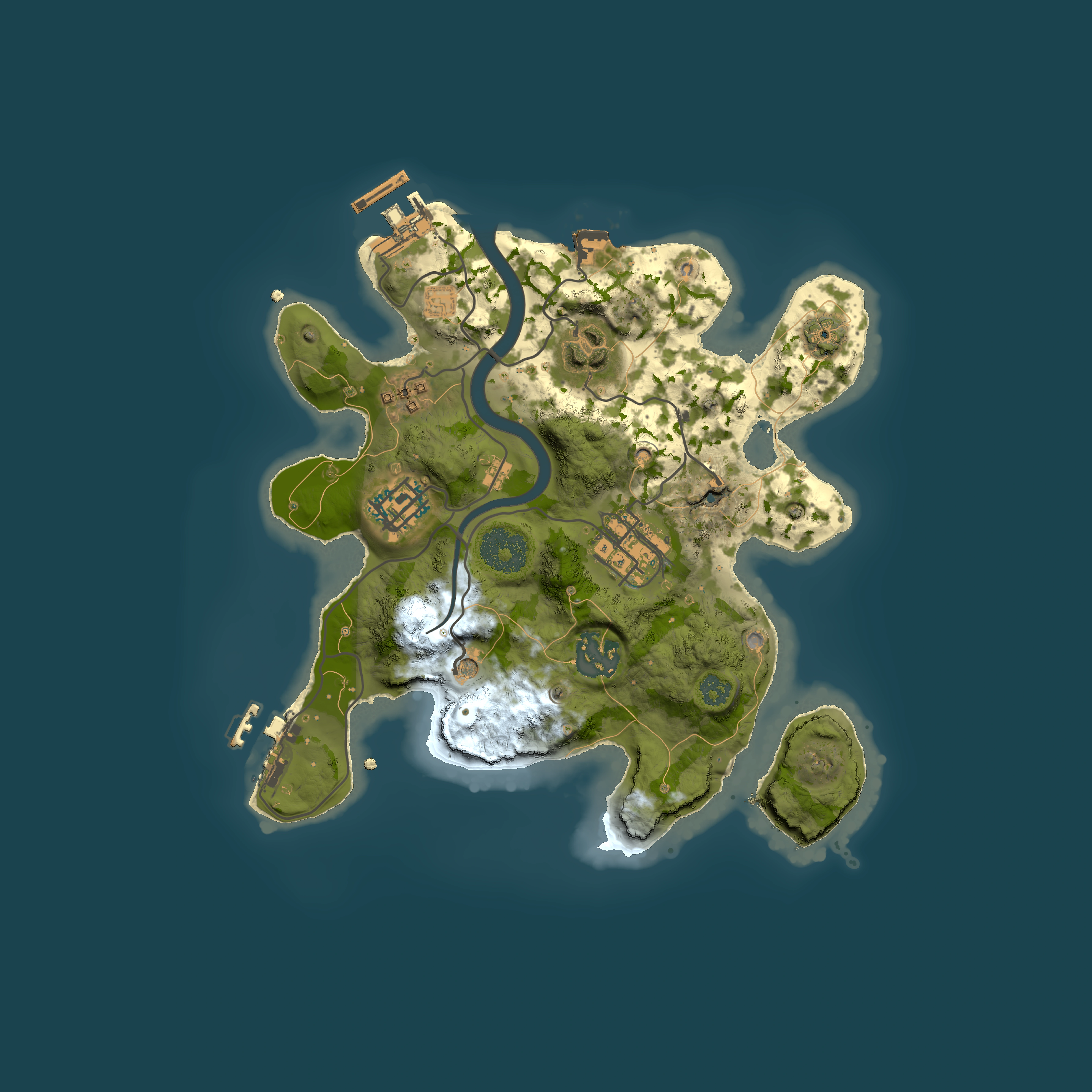 Full top-down render of Rust map seed 1083166884, 2500x2500m