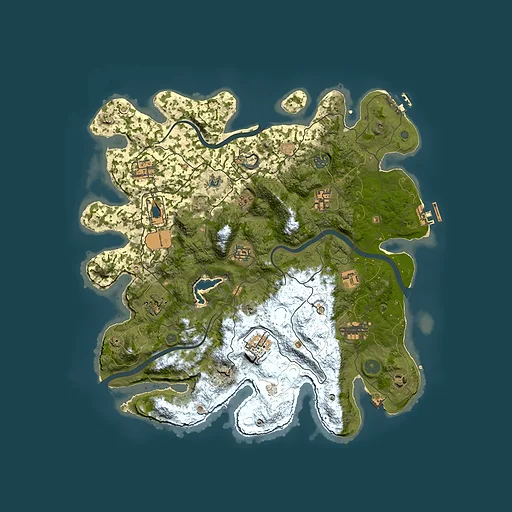 Rust map seed 260258293, 4000x4000m top-down preview