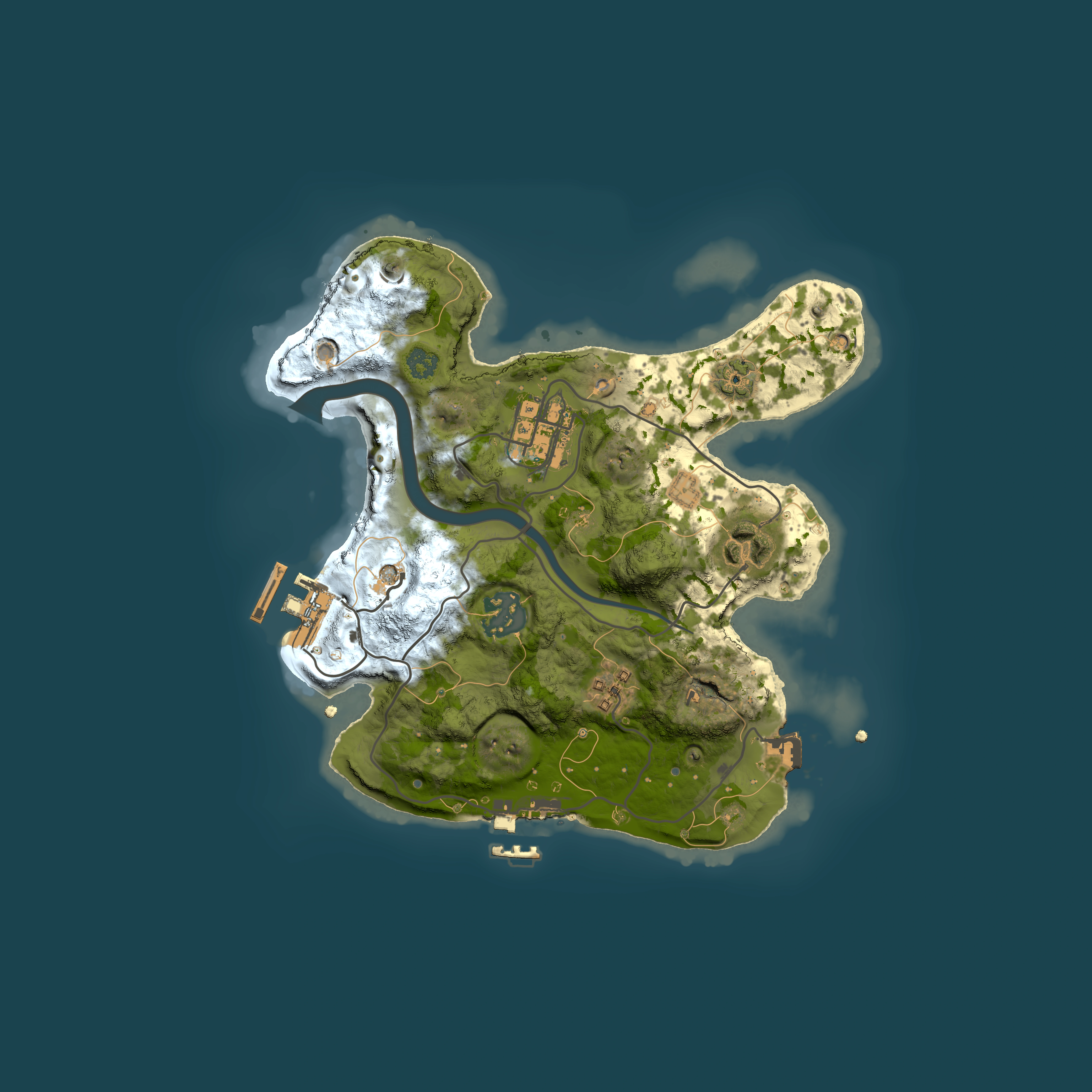 Full top-down render of Rust map seed 834114138, 2500x2500m