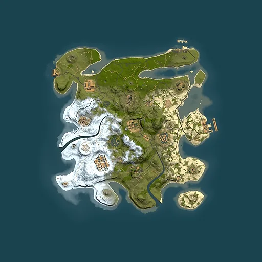 Rust map seed 1519077831, 3000x3000m top-down preview