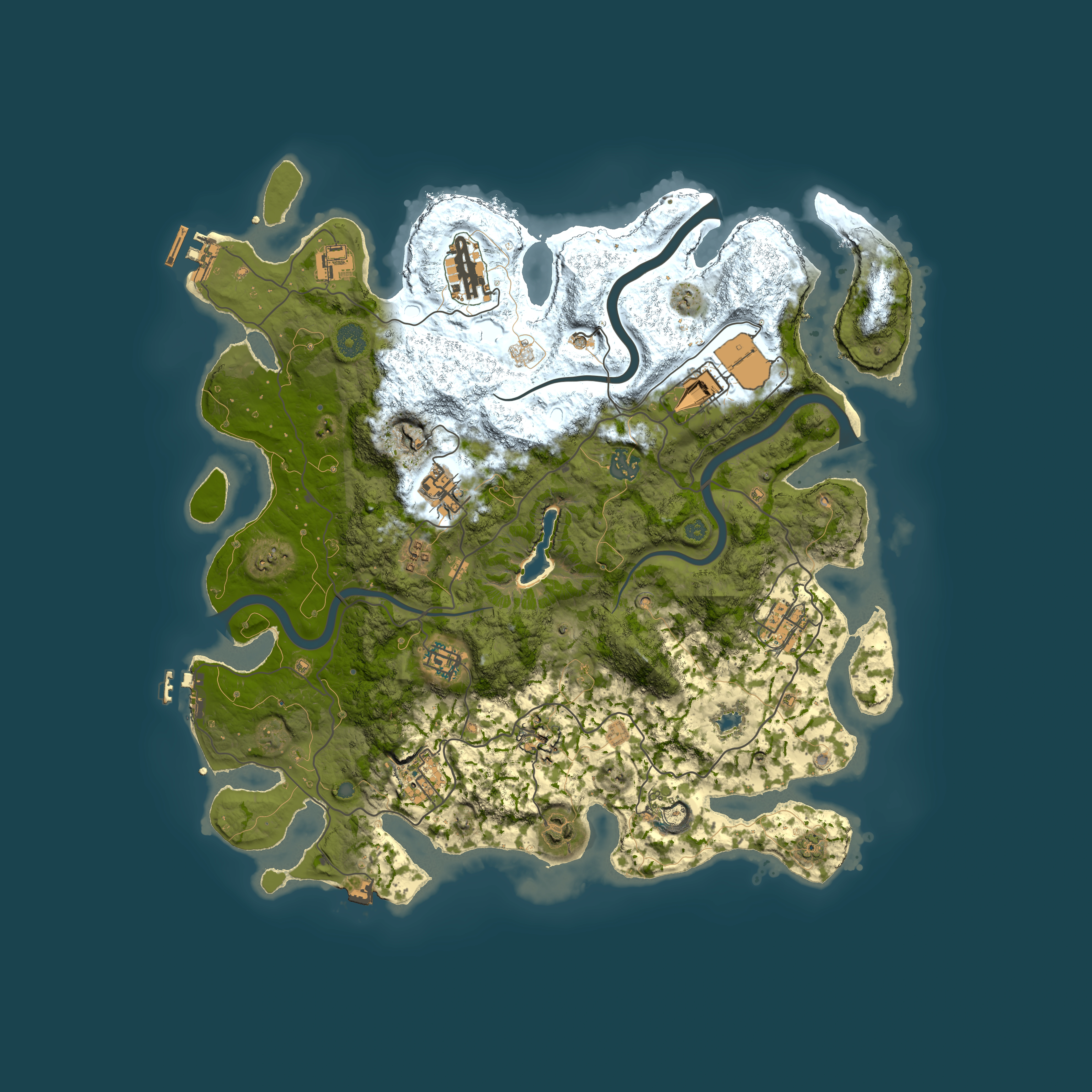 Full top-down render of Rust map seed 117995653, 4000x4000m