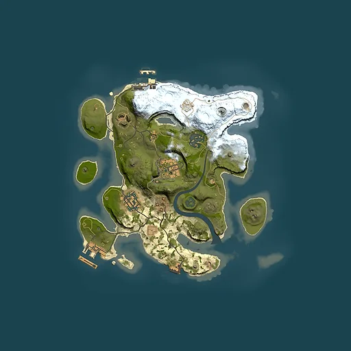 Rust map seed 2023205164, 2500x2500m top-down preview