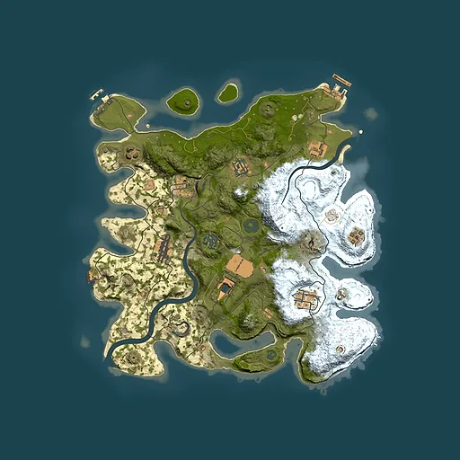 Rust map seed 1080364023, 3500x3500m top-down preview