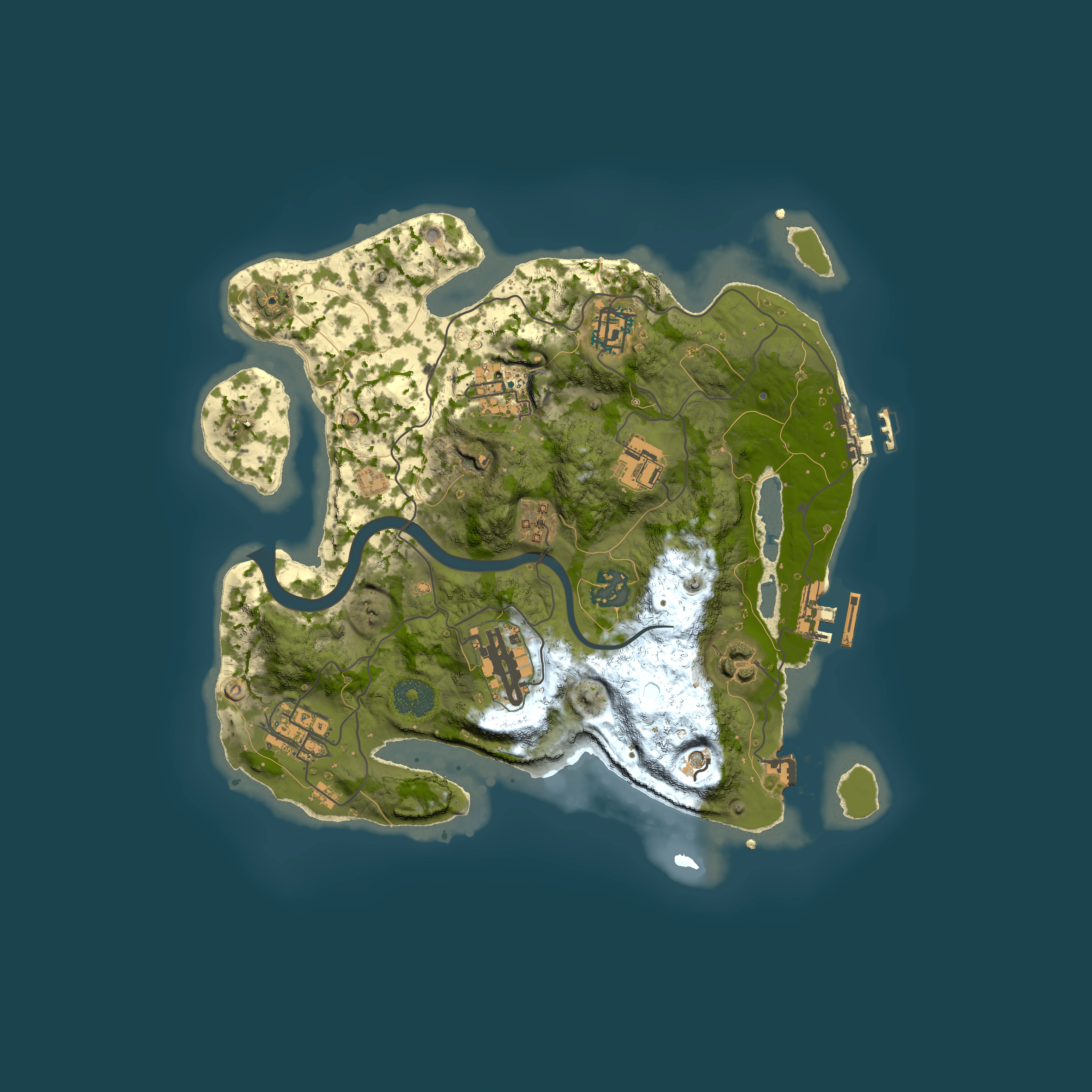 Full top-down render of Rust map seed 339487787, 3000x3000m