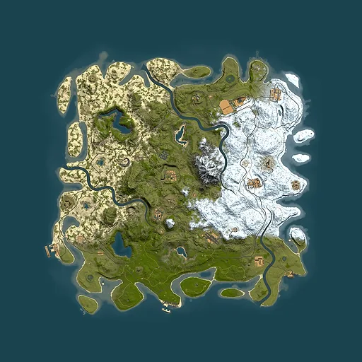 Rust map seed 1965833316, 5000x5000m top-down preview