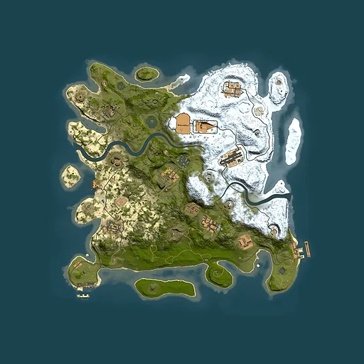 Rust map seed 984259533, 3500x3500m top-down preview